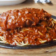 主人が食べたスパかつ