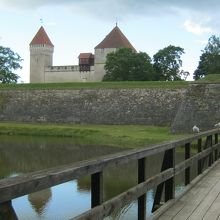 橋の向こうが城壁と館の建物です。