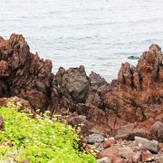 利尻島誕生の時がうかがえる溶岩海岸