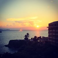 クラブルームからの夕焼け