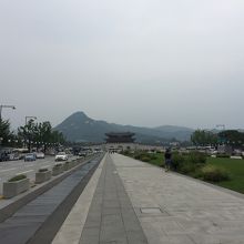 光化門広場から見る景色。