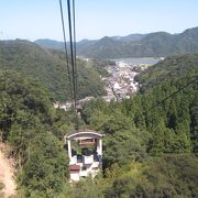 山頂駅展望台から城崎温泉街や円山川、日本海を一望