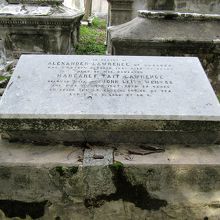 これはグラスゴー生まれのアレキサンダーさんの墓石です、