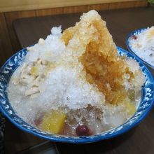 黒糖味のカキ氷