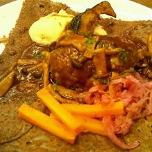 ハンバーグのガレット