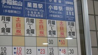 小樽行きのバスがある