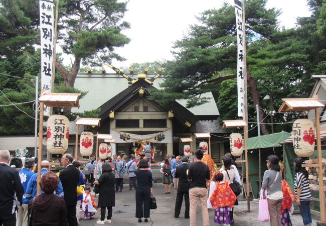 例大祭の屋台は離れている