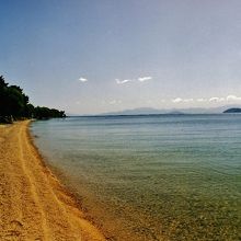 比良駅近くの浜