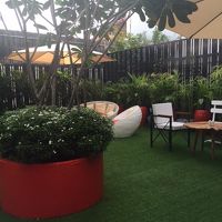 朝食のレストラン（屋外）