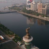 窓から愛河が良く見えます