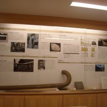奥のメモリアルルームには建物の歴史にかかわる資料などが展示