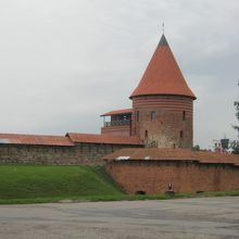 塔と城壁が見えます。