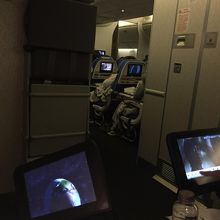 43Aの席はトイレが近かった。良し悪しあり。。。