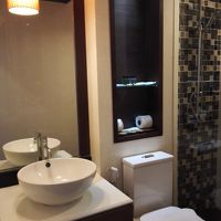 右側はシャワー。アメニティは基本のもの揃ってます。