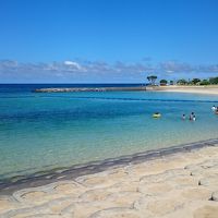 ホテル前、北谷ビーチ