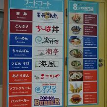 ８軒ほどのお店が入っています。