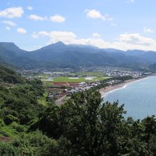 店の前の展望台から