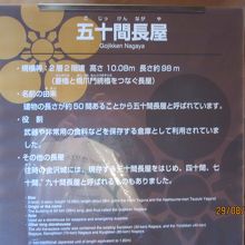 五十間長屋の説明板