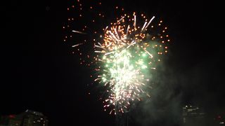 土曜夜の花火