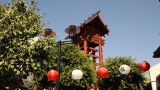 日本的なレストラン・お土産屋のエリア