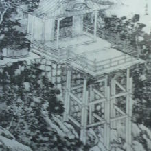 清水観音堂は、焼失し、跡地には、昔の写真が残されています。