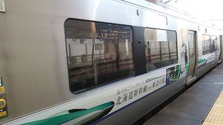 千歳線開業80周年＆日ハム大谷翔平選手の写真付の車両に乗れました