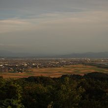 朝日山展望台から見た風景