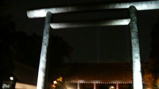 夜間参拝でライトアップされてました