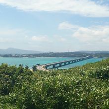 展望台より古宇利大橋を望む