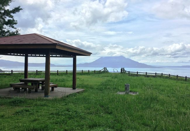 桜島が望める公園です