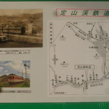 旧定山渓鉄道の路線図の様子