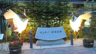 ツルたちが出迎えます