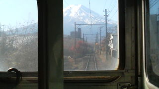 ちらちらと見える富士山にワクワクします