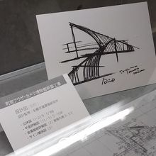 館内には建物のデッサンの展示もあります。