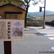 武田神社への一本道