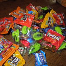 ハロウィーンで頂いたお菓子
