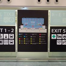 新ターミナル1階到着ロビー（拡大図）