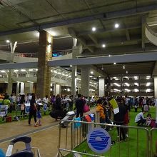 ?から出たときの景色（両サイドにお迎えが）