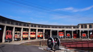 旧津山扇形機関車庫