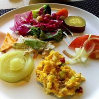 朝のビュッフェも美味