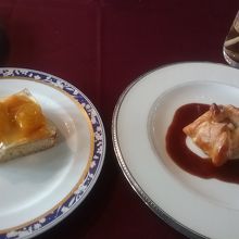 マンゴータルトと牛肉のパイ包み