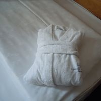 バスローブ　これで温泉に行く