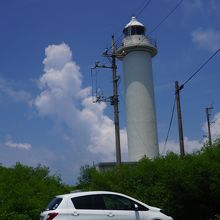 池間島灯台とマイレンタカー