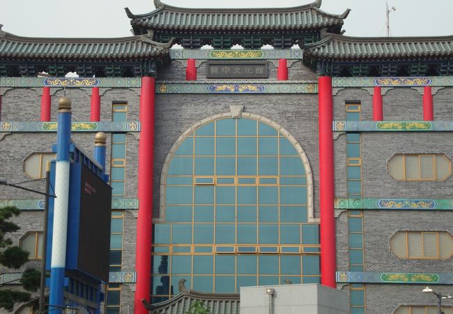 3階建ての中国の都市と文化を紹介する建物