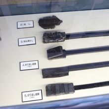 日本刀製造の各工程の展示