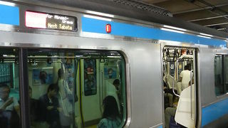 本数が多く快速もあり便利