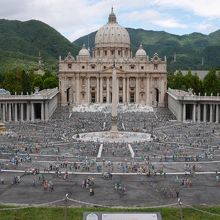 バチカンのサンピエトロ寺院、凄い信者（観光客？）の数です