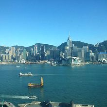 窓からの香港島の眺め