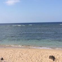 島仲浜の海。