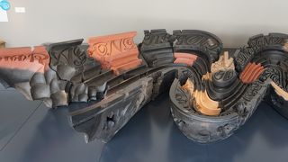 萩焼の展示は大迫力で、萩の面目躍如といった内容